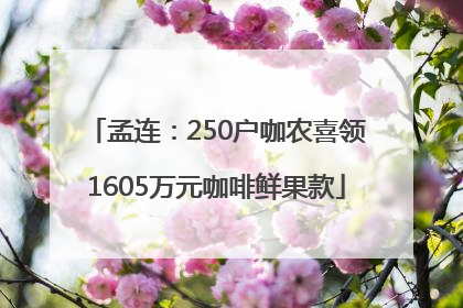 孟连：250户咖农喜领1605万元咖啡鲜果款