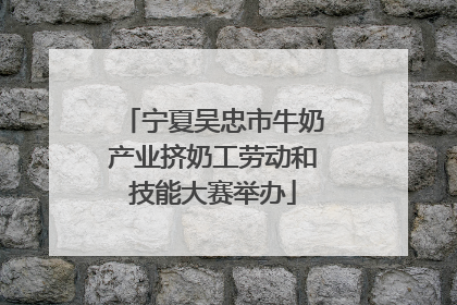 宁夏吴忠市牛奶产业挤奶工劳动和技能大赛举办