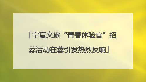 宁夏文旅“青春体验官”招募活动在蓉引发热烈反响