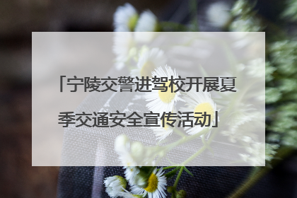 宁陵交警进驾校开展夏季交通安全宣传活动