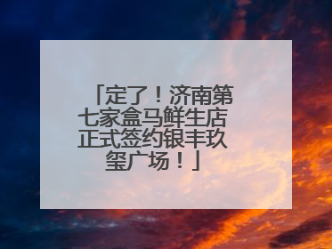 定了！济南第七家盒马鲜生店正式签约银丰玖玺广场！