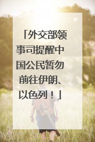 外交部领事司提醒中国公民暂勿前往伊朗、以色列！