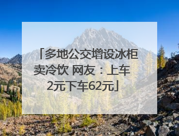 多地公交增设冰柜卖冷饮 网友：上车2元下车62元