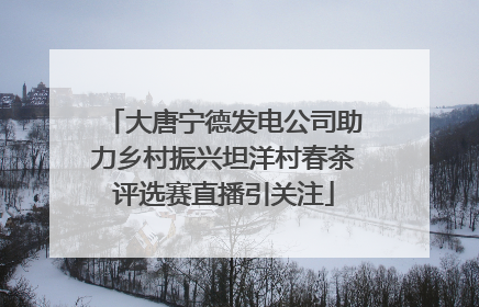大唐宁德发电公司助力乡村振兴坦洋村春茶评选赛直播引关注