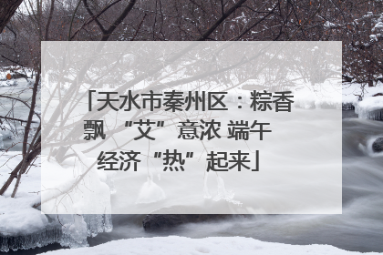 天水市秦州区：粽香飘 “艾”意浓 端午经济“热”起来