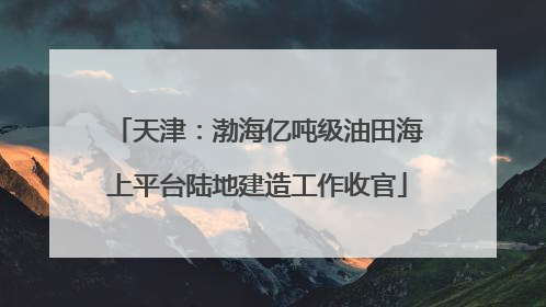 天津：渤海亿吨级油田海上平台陆地建造工作收官
