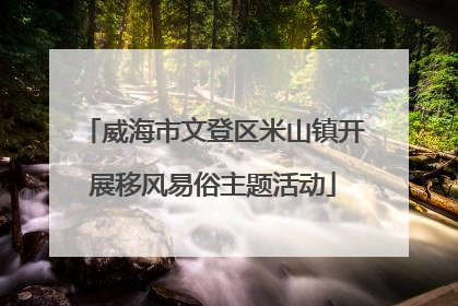 威海市文登区米山镇开展移风易俗主题活动