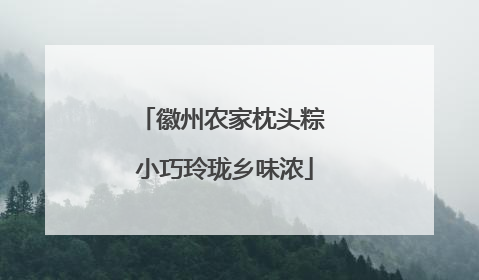 徽州农家枕头粽 小巧玲珑乡味浓
