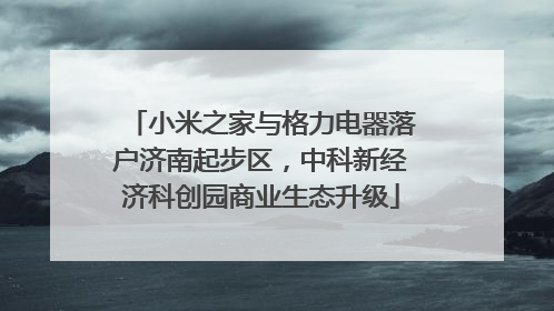 小米之家与格力电器落户济南起步区，中科新经济科创园商业生态升级