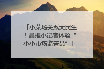 小菜场关系大民生！晨报小记者体验“小小市场监管员”