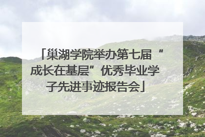 巢湖学院举办第七届“成长在基层”优秀毕业学子先进事迹报告会