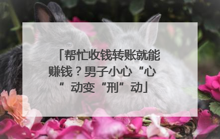 帮忙收钱转账就能赚钱？男子小心“心”动变“刑”动