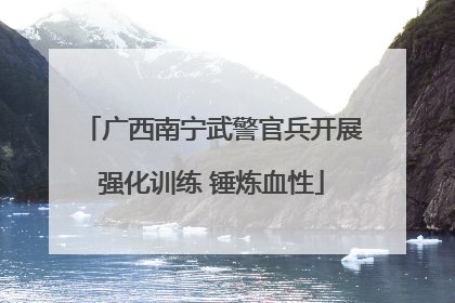 广西南宁武警官兵开展强化训练 锤炼血性