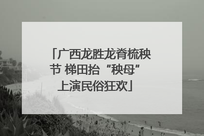 广西龙胜龙脊梳秧节 梯田抬“秧母”上演民俗狂欢