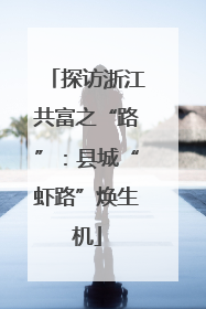 探访浙江共富之“路”：县城“虾路”焕生机