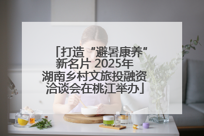 打造“避暑康养”新名片 2025年湖南乡村文旅投融资洽谈会在桃江举办