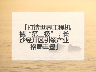 打造世界工程机械“第三极”：长沙经开区引领产业格局重塑
