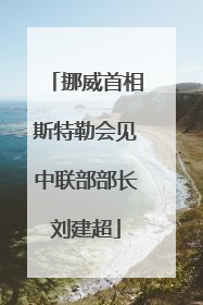 挪威首相斯特勒会见中联部部长刘建超
