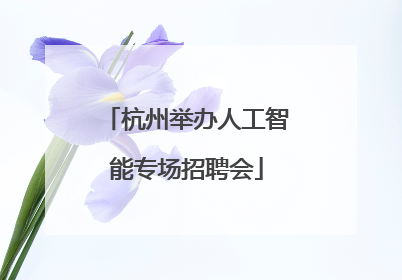 杭州举办人工智能专场招聘会