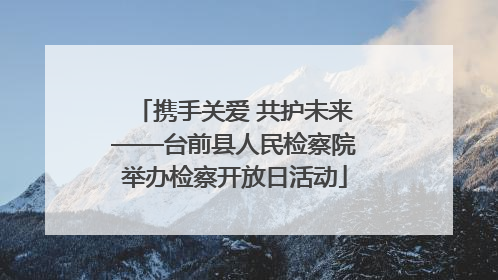 携手关爱 共护未来——台前县人民检察院举办检察开放日活动