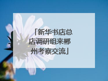 新华书店总店调研组来郴州考察交流