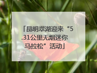 昆明翠湖迎来“5.31公里无烟迷你马拉松”活动