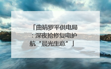 曲靖罗平供电局：深夜抢修复电护航“晨光生意”