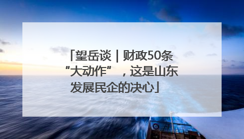 望岳谈｜财政50条“大动作”，这是山东发展民企的决心