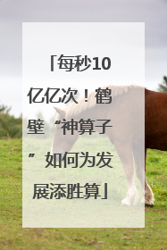 每秒10亿亿次！鹤壁“神算子”如何为发展添胜算