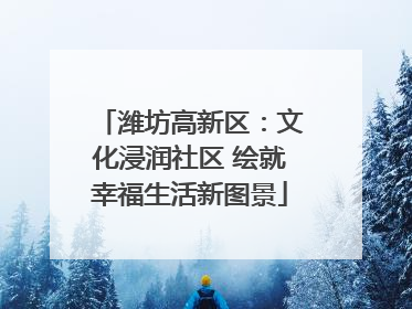 潍坊高新区：文化浸润社区 绘就幸福生活新图景