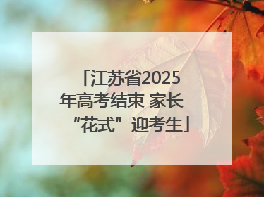 江苏省2025年高考结束 家长“花式”迎考生