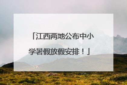 江西两地公布中小学暑假放假安排！