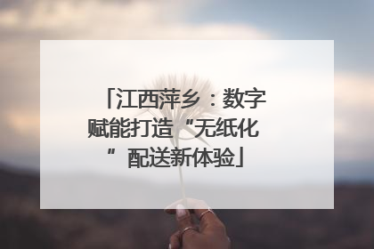 江西萍乡：数字赋能打造“无纸化”配送新体验