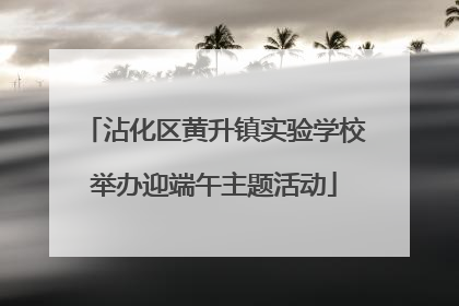 沾化区黄升镇实验学校举办迎端午主题活动