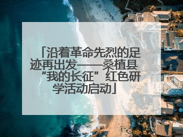 沿着革命先烈的足迹再出发——桑植县“我的长征”红色研学活动启动