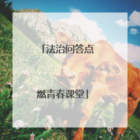 法治问答点燃青春课堂