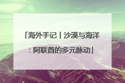 海外手记丨沙漠与海洋：阿联酋的多元脉动