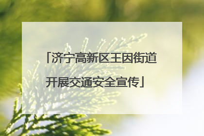 济宁高新区王因街道开展交通安全宣传
