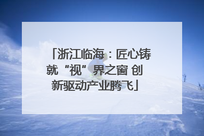 浙江临海：匠心铸就“视”界之窗 创新驱动产业腾飞