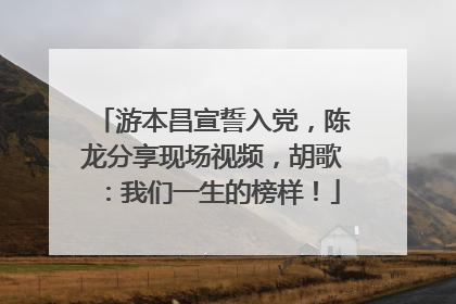 游本昌宣誓入党，陈龙分享现场视频，胡歌：我们一生的榜样！