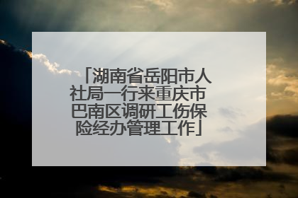 湖南省岳阳市人社局一行来重庆市巴南区调研工伤保险经办管理工作