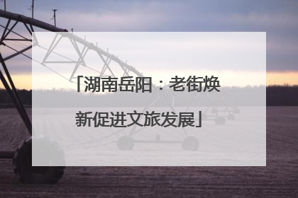 湖南岳阳：老街焕新促进文旅发展