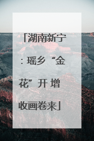 湖南新宁：瑶乡“金花”开 增收画卷来