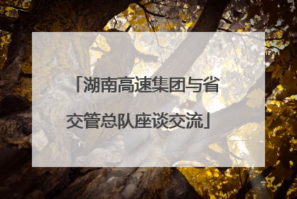 湖南高速集团与省交管总队座谈交流