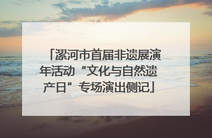漯河市首届非遗展演年活动“文化与自然遗产日”专场演出侧记