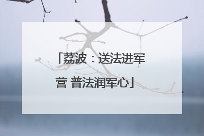荔波：送法进军营 普法润军心