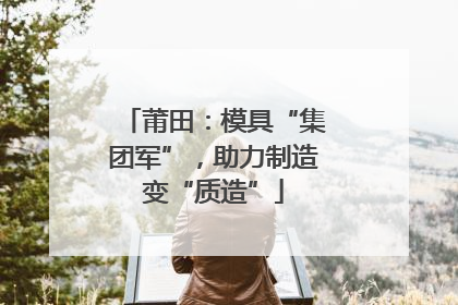 莆田：模具“集团军”，助力制造变“质造”
