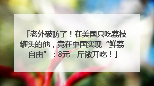 老外破防了！在美国只吃荔枝罐头的他，竟在中国实现“鲜荔自由”：8元一斤敞开吃！