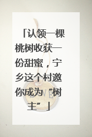 认领一棵桃树收获一份甜蜜，宁乡这个村邀你成为“树主”