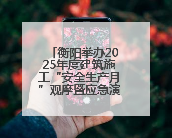 衡阳举办2025年度建筑施工“安全生产月”观摩暨应急演练活动
